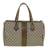 Gucci GG Plus Canvas Boston Bag PVC Leather Beige th3568