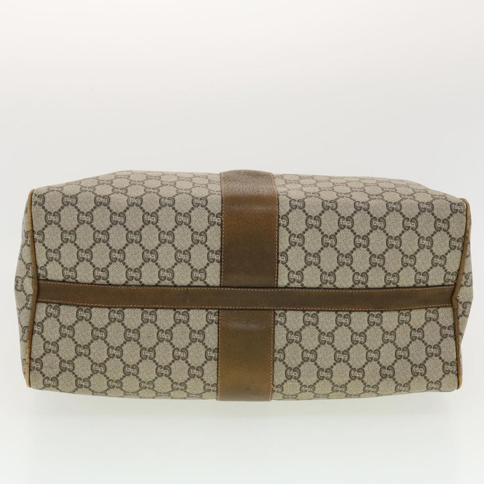 Gucci GG Plus Canvas Boston Bag PVC Leather Beige th3568