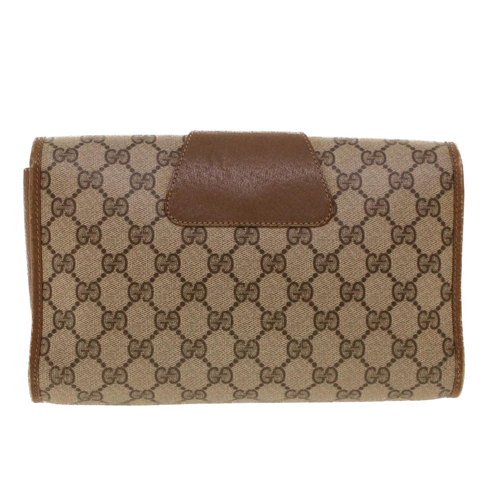 Gucci GG Canvas Web Sherry Line Clutch Bag Beige Red Green 89.01.030 th3599