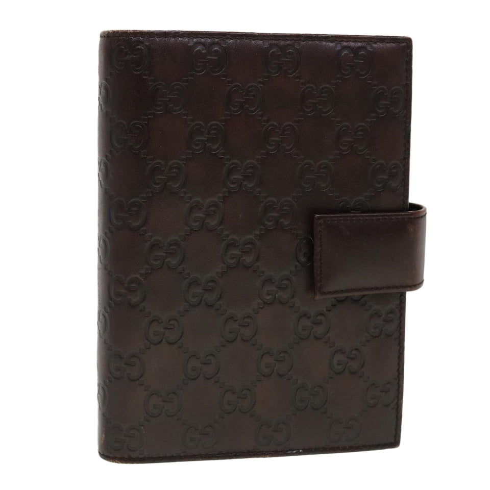 Gucci GG Canvas Guccissima Agenda MM Day Planner Cover Brown 115241 th3649