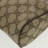 Gucci GG Canvas Web Sherry Line Clutch Bag PVC Leather Beige Red Green th3665