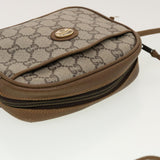 Gucci GG Plus Canvas Shoulder Bag PVC Leather Beige th3681