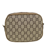 Gucci GG Plus Canvas Shoulder Bag PVC Leather Beige th3682