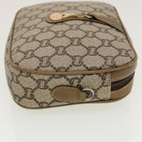 Gucci GG Plus Canvas Shoulder Bag PVC Leather Beige th3682