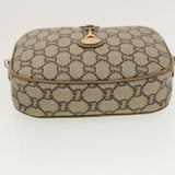 Gucci GG Plus Canvas Shoulder Bag PVC Leather Beige th3682