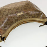 Gucci GG Crystal Sherry Line Shoulder Bag Gold Brown Orange 181092 th3701