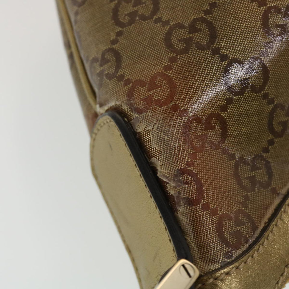 Gucci GG Crystal Sherry Line Shoulder Bag Gold Brown Orange 181092 th3701