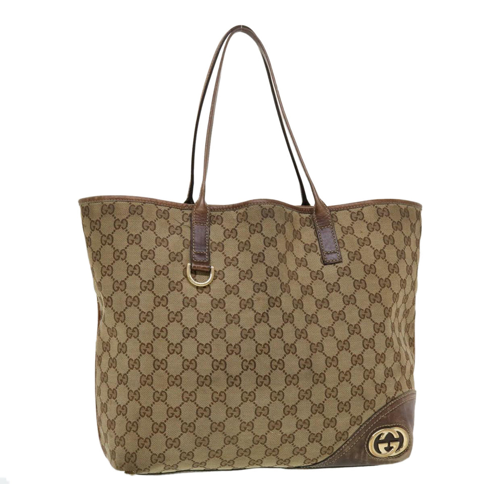 Gucci GG Canvas Tote Bag Beige 169945 th3742