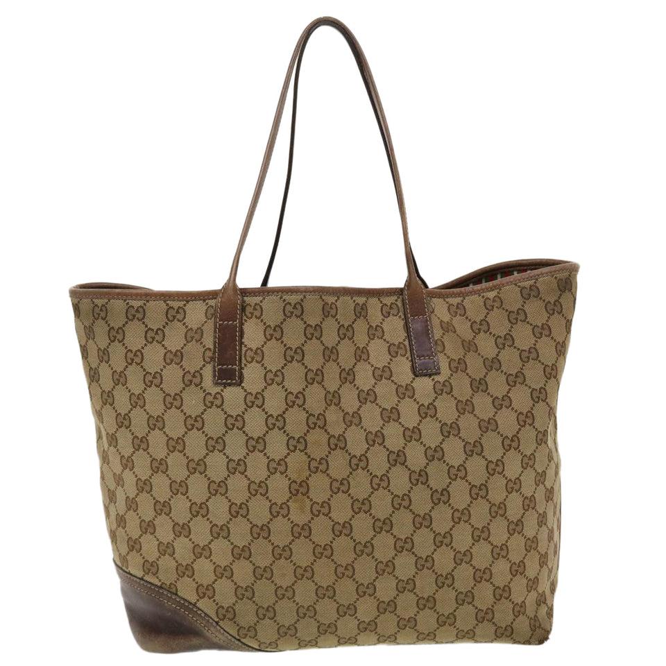 Gucci GG Canvas Tote Bag Beige 169945 th3742