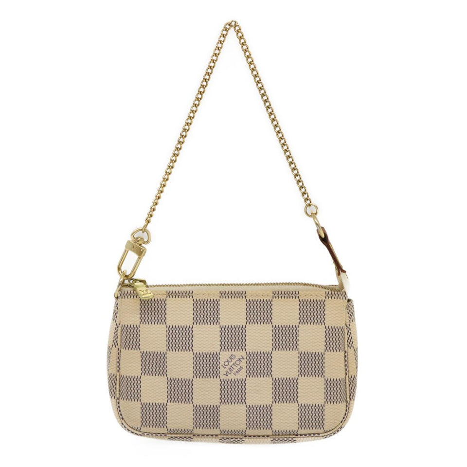 Louis Vuitton Damier Azur Mini Pochette Accessoires Pouch LV Auth Clutch