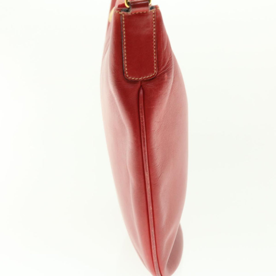 Gucci Shoulder Bag Leather Red ti1010