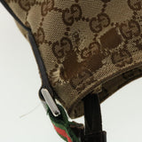 Gucci GG Canvas Web Sherry Line Shoulder Bag Beige Green Red 189749 ti1038