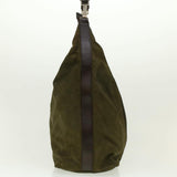 Gucci Shoulder Bag Canvas Khaki ti1043