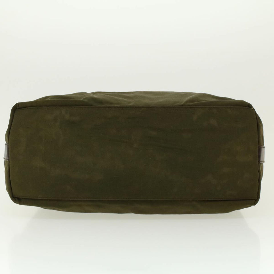 Gucci Shoulder Bag Canvas Khaki ti1043