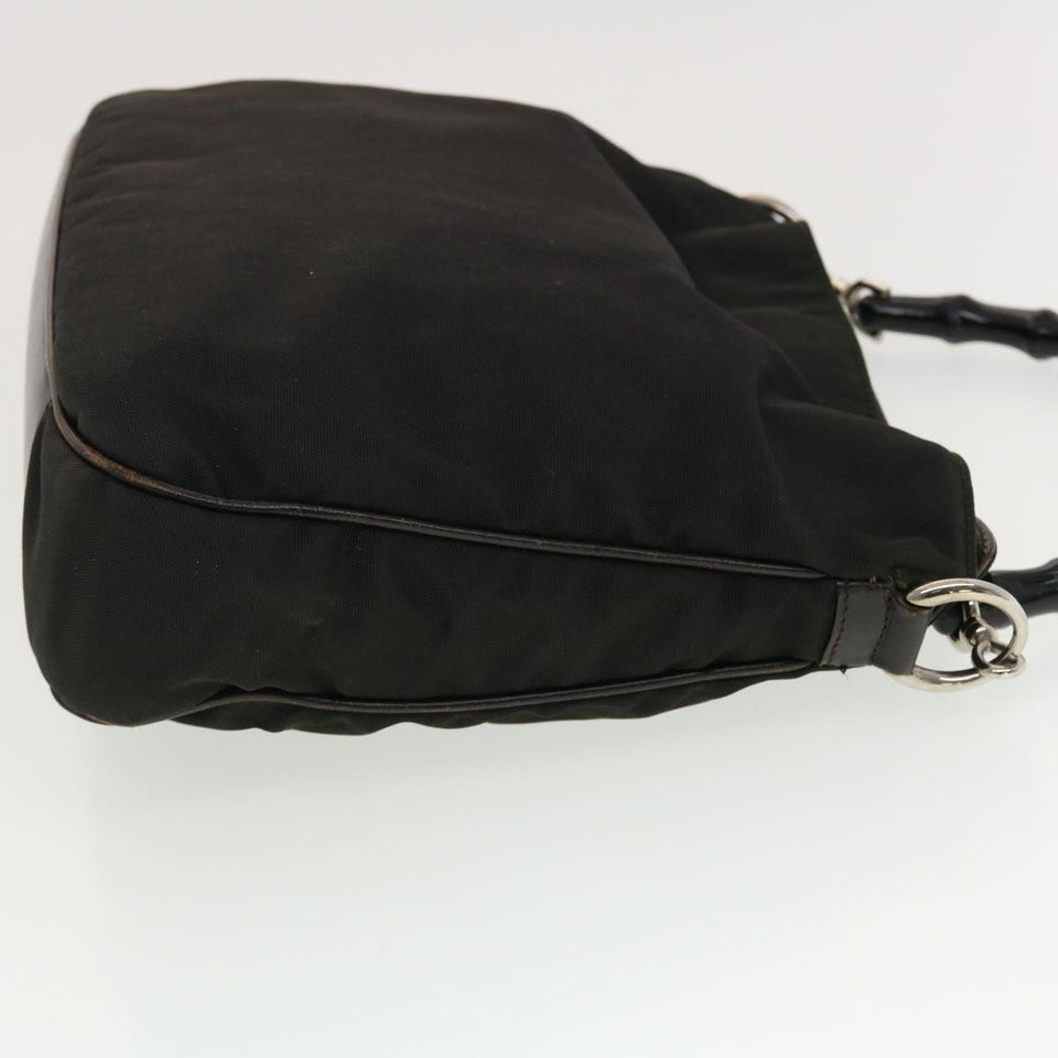 Gucci Hand Bag Nylon 2way Brown 001 1633 002058 ti1049