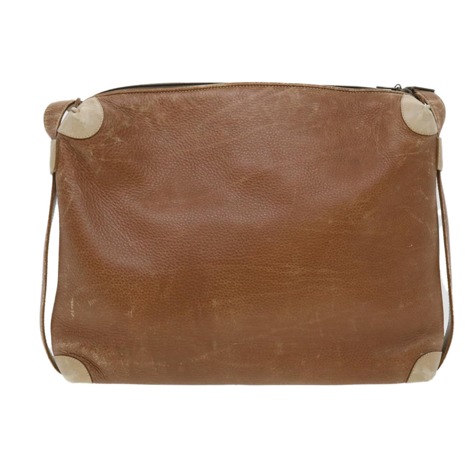 Gucci Shoulder Bag Leather Brown ti1051