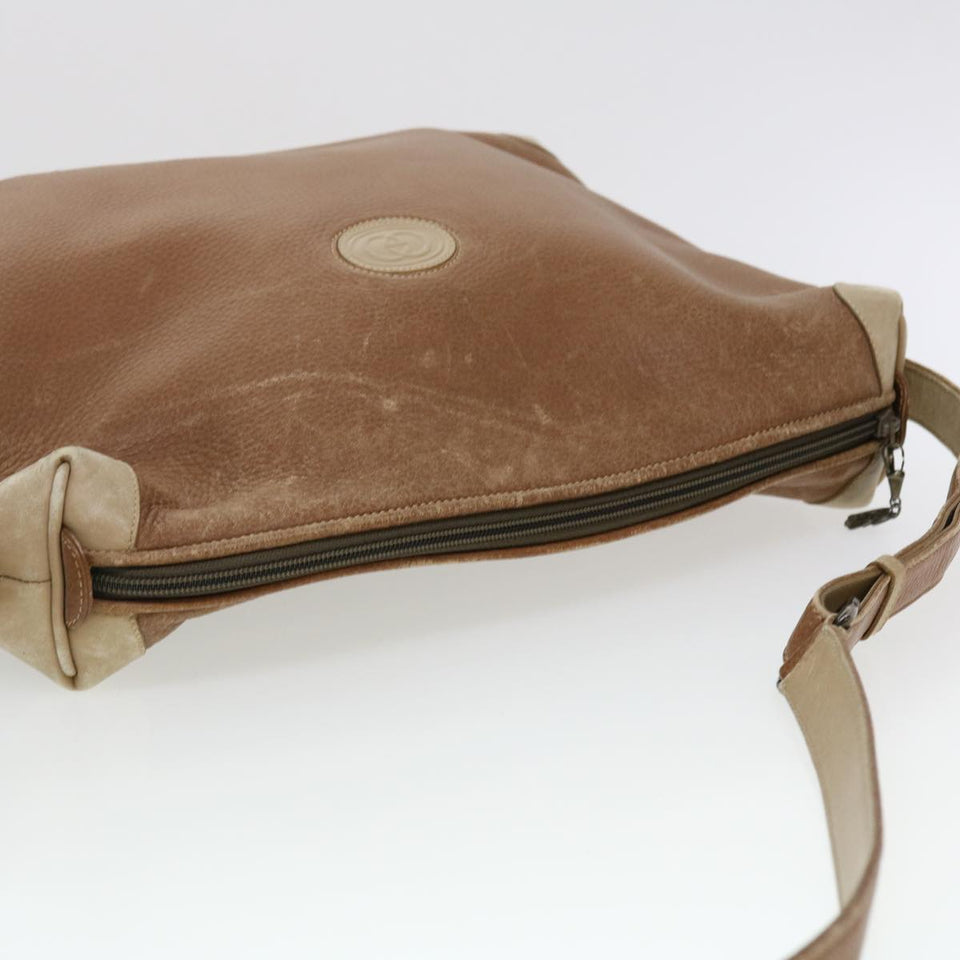 Gucci Shoulder Bag Leather Brown ti1051
