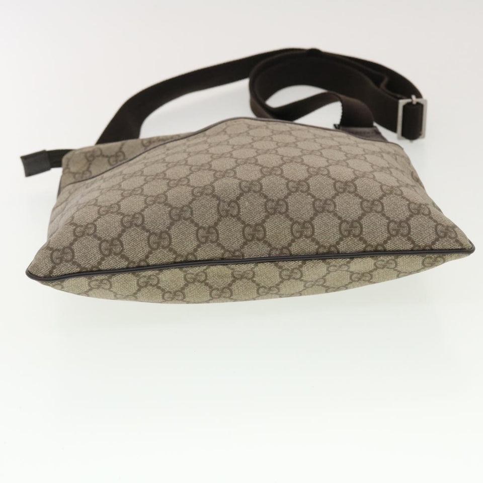 Gucci GG Canvas Shoulder Bag PVC Leather Beige 141626 ti1052