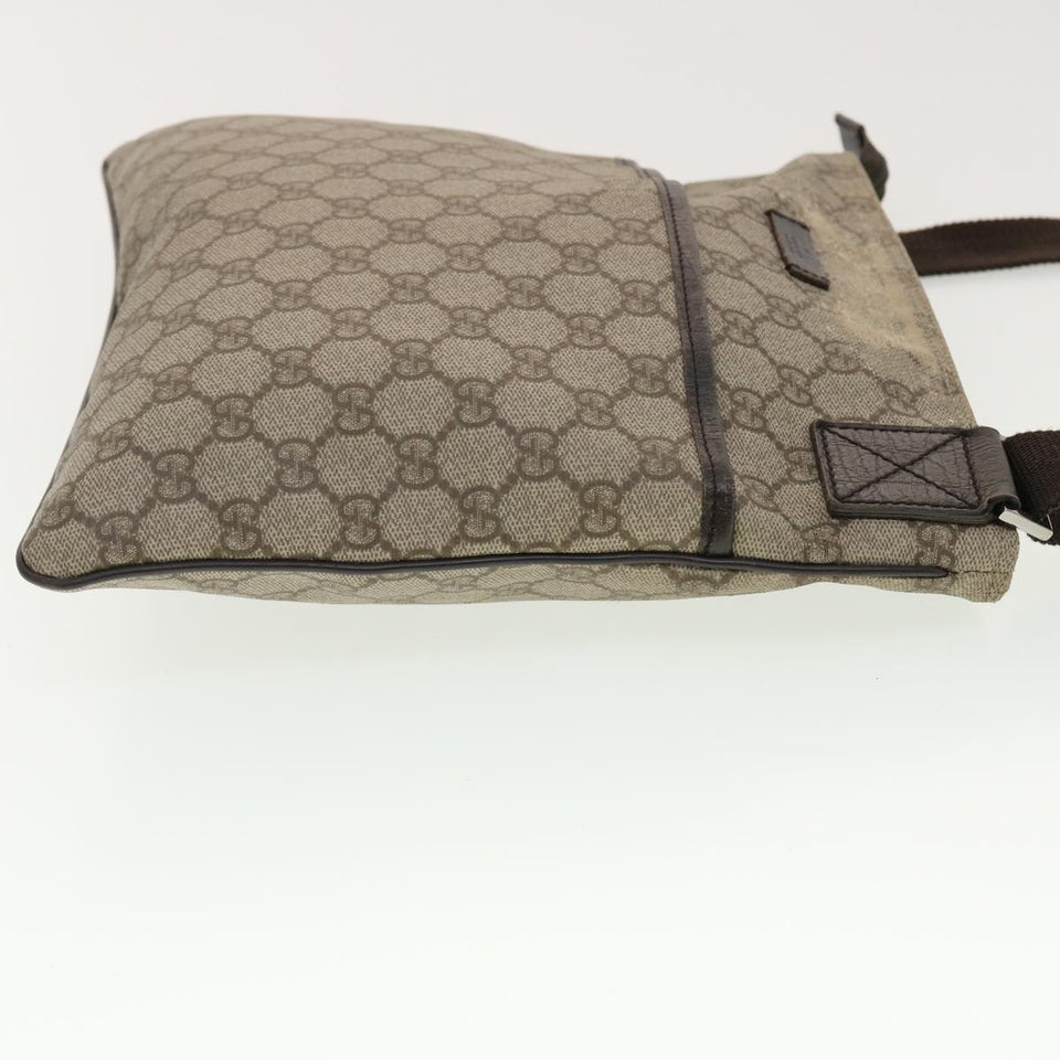 Gucci GG Canvas Shoulder Bag PVC Leather Beige 141626 ti1052
