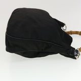 Gucci Bamboo Hand Bag Canvas 2way Black 001 1577 2615 ti1056