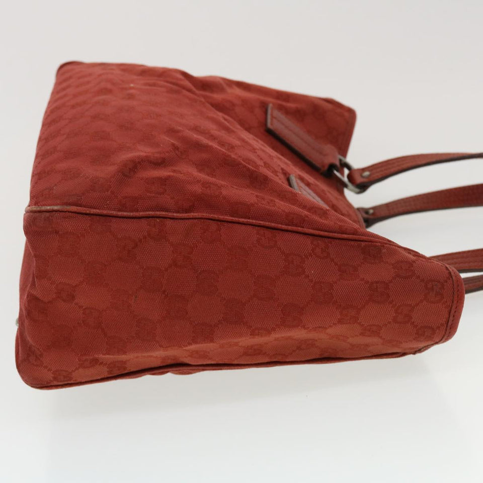 Gucci GG Canvas Tote Bag Red ti1130