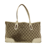 Gucci GG Canvas Web Sherry Line Tote Bag Beige Green Red 163805 ti1131
