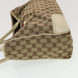 Gucci GG Canvas Web Sherry Line Tote Bag Beige Green Red 163805 ti1131