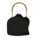Gucci Bamboo Shoulder Bag Canvas 2way Dark Brown ti1132
