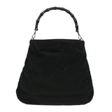 Gucci Bamboo Shoulder Bag Canvas Black ti1134