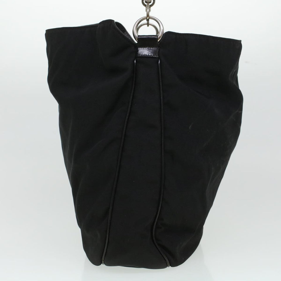 Gucci Bamboo Shoulder Bag Canvas Black ti1134