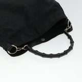 Gucci Bamboo Shoulder Bag Canvas Black ti1134