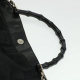 Gucci Bamboo Shoulder Bag Canvas Black ti1134