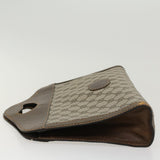 Gucci GG Canvas Hand Bag PVC Leather Beige ti1150