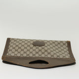 Gucci GG Canvas Hand Bag PVC Leather Beige ti1150