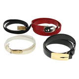 Gucci GG Canvas Belt Leather 4Set Black Red white ti1159
