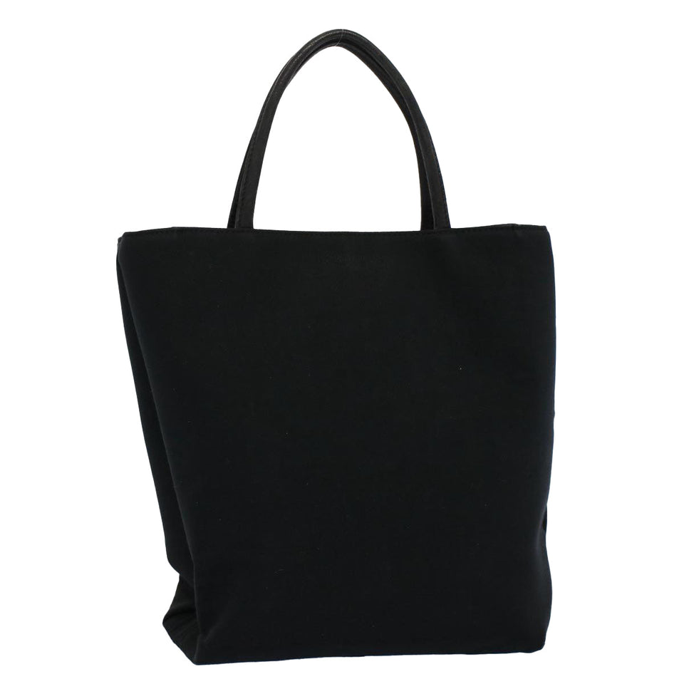 Luxury Burberry Tote Bag Canvas Black Auth ti1239