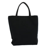 Luxury Burberry Tote Bag Canvas Black Auth ti1239