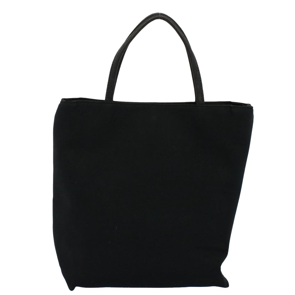 Luxury Burberry Tote Bag Canvas Black Auth ti1239