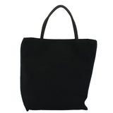 Luxury Burberry Tote Bag Canvas Black Auth ti1239