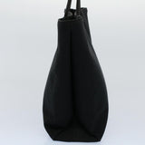 Luxury Burberry Tote Bag Canvas Black Auth ti1239