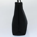 Luxury Burberry Tote Bag Canvas Black Auth ti1239