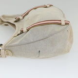 Luxury Burberry Shoulder Bag Canvas Gray Auth ti1326