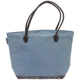 Luxury BurberrySs Blue Label Tote Bag Nylon Light Blue Auth ti1542