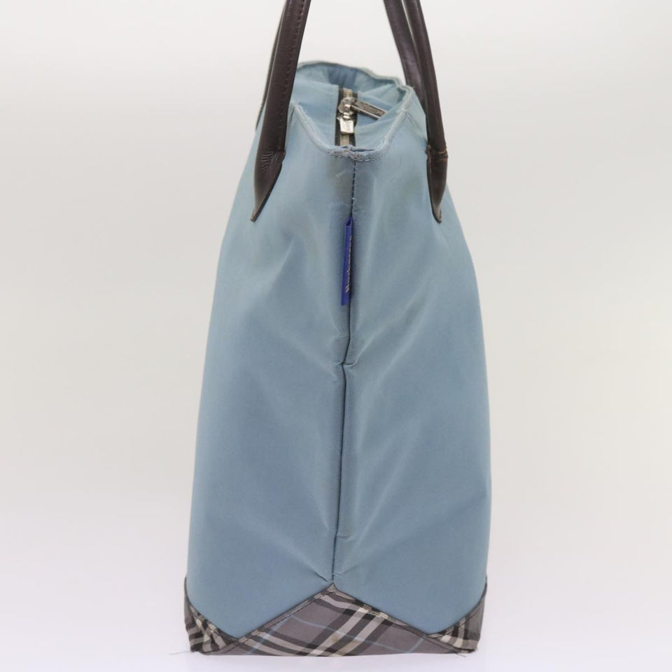Luxury BurberrySs Blue Label Tote Bag Nylon Light Blue Auth ti1542
