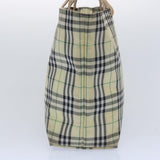 Luxury Burberry Nova Check Tote Bag Nylon Yellow Auth ti1543