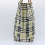 Luxury Burberry Nova Check Tote Bag Nylon Yellow Auth ti1543