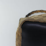 Fendi Gucci Bamboo GG Canvas Pecan Canvas Hand Bag 2Set Beige Black ti1766