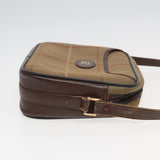 Luxury BurberrySs Nova Check Shoulder Bag Canvas Beige Brown Auth ti1772