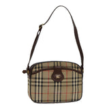 Luxury BurberrySs Nova Check Blue Label Hand Bag Canvas Black Auth ti1774