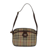 Luxury BurberrySs Nova Check Blue Label Hand Bag Canvas Black Auth ti1774